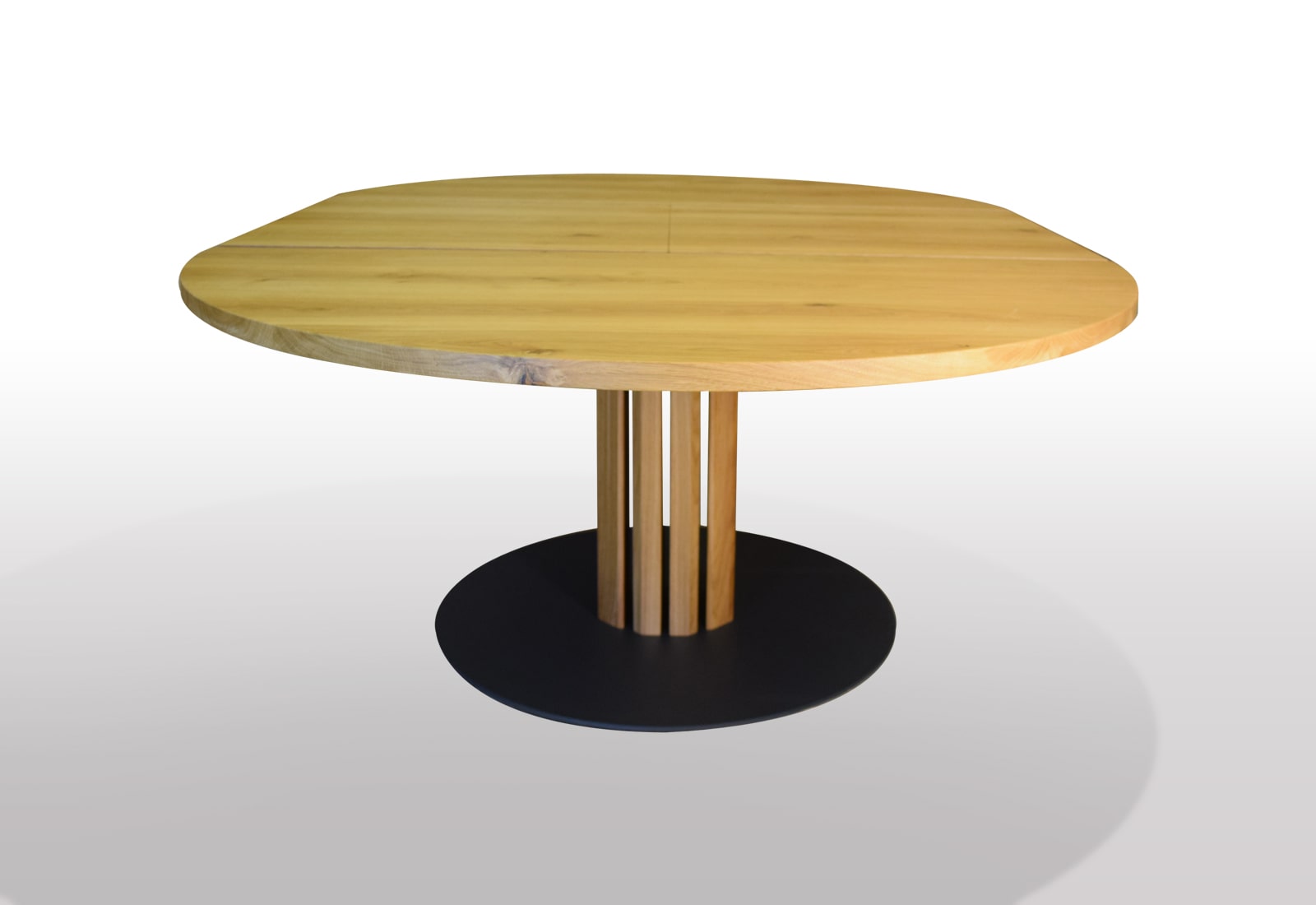 Tisch rund Eiche massiv ausziehbar in 120cm Durchmesser | Tischmoebel.de