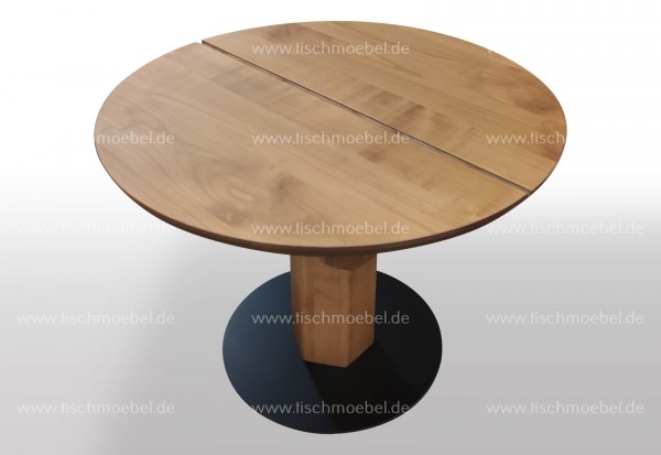 runder Massivholztisch Kirsche amerikanisch ausziehbar Durchmesser 110cm