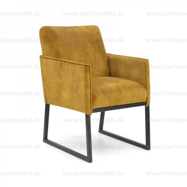 KufenStuhl - Sessel - Tana - industrial Look - Loft Style - Rückansicht - Armlehne- geschlossen