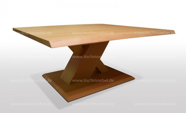 Couchtisch mit Baumkante - Buche massiv 100x50cm