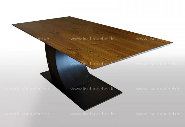 Esstisch Walnuss 170x100 cm auf Mond Tischgestell