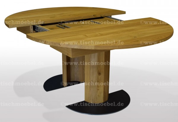 tisch rund ausziehbar wildeiche massiv 150