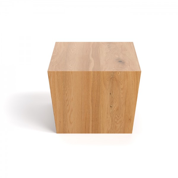 Moderner Couchtisch aus Massivholz - Seitenansicht