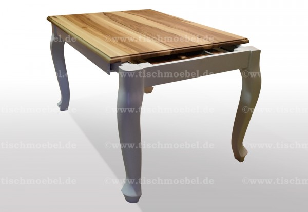 Esstisch satin Nussbaum ausziehbar massiv