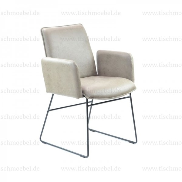 Stuhl Balaton mit geschlossener Armlehne - industrail Look - Freischwinger tischmoebel.de