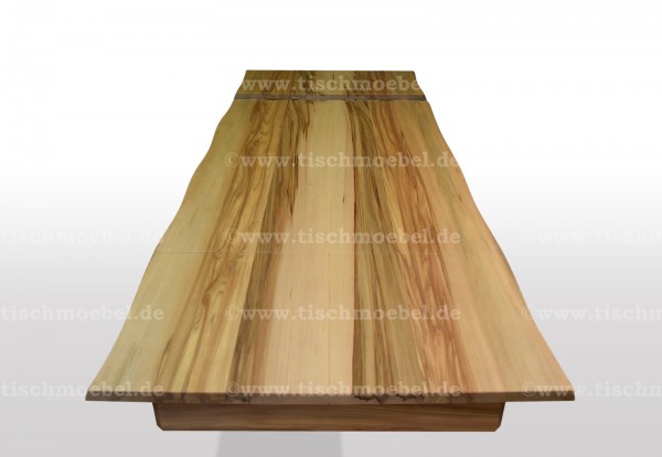 Baumtisch amberbaum ausziehbar edelstahl min